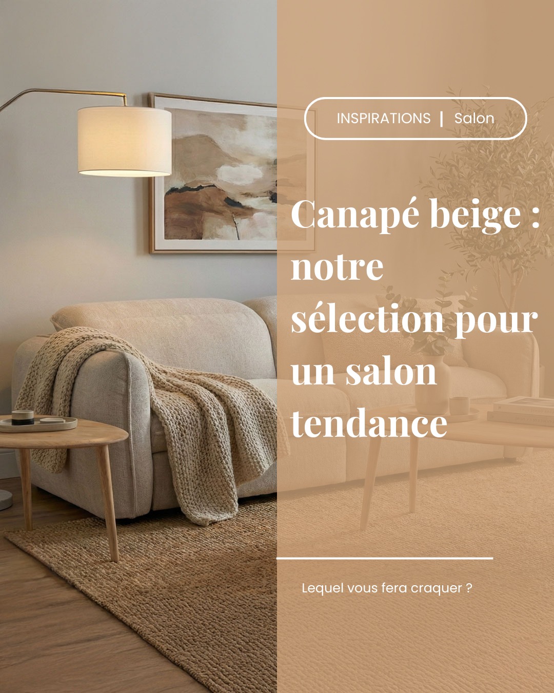 Le canapé beige 🤍 C'est l'incontournable du salon.…