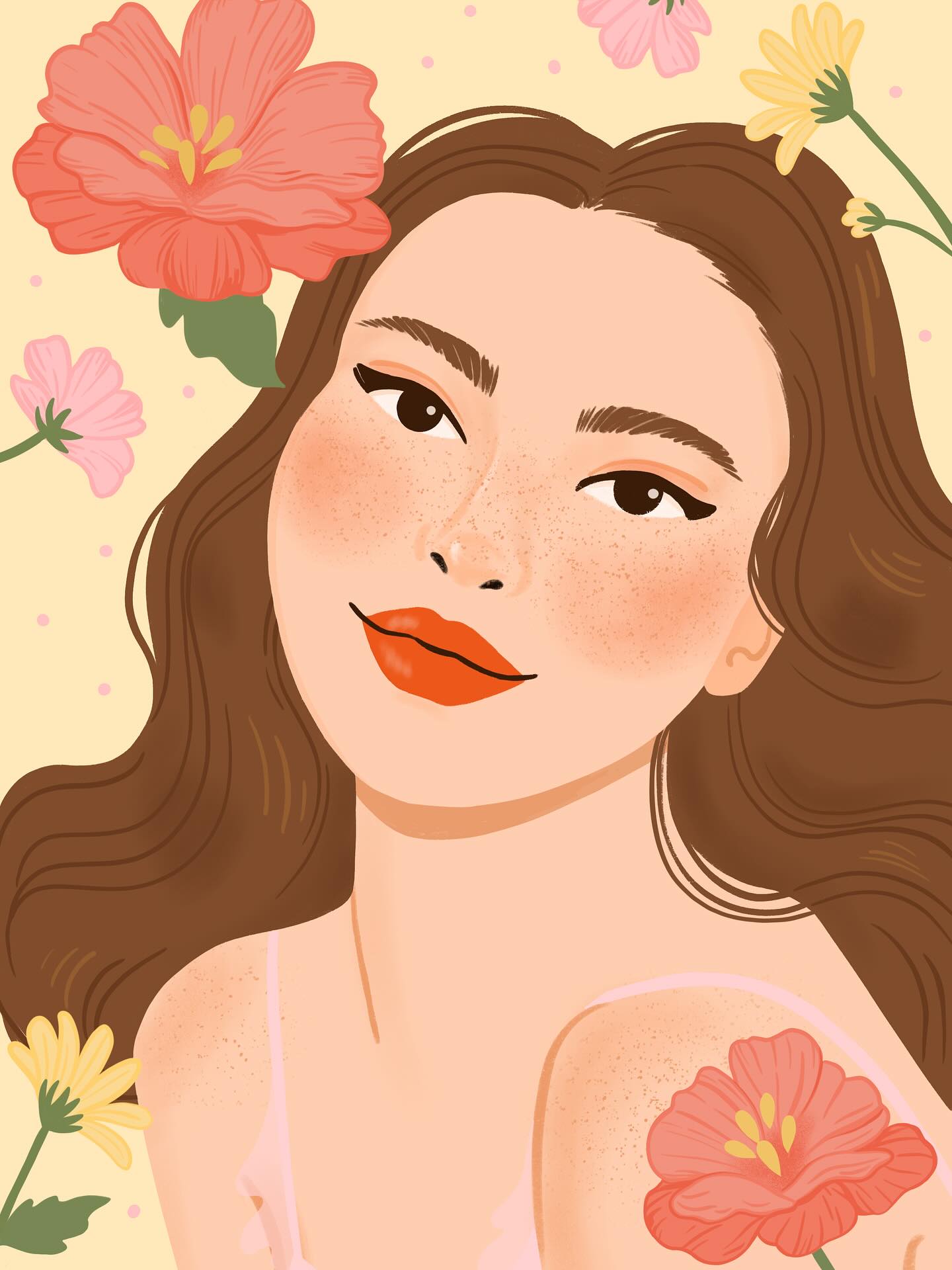 Ce portrait avec des fleurs délicates je l’ai imaginé au départ comme support pour des bijoux, des boucles d’oreilles spécifiquement pour une créatrice de bijoux.
C’est une bonne copine (et cliente fidèle) 😄 qui m’avais proposé cette idée. Elle m’avait dit : je verrai trop tes illustrations en support pour mettre en valeur des bijoux.
Finalement, le projet a pris un autre chemin... mais je voulais te partager ce portrait que trouve très doux, j’ai fais aussi une version en fond jaune pale et un test (digital) de ce que ça donnerai (à voir en slide 3)
Et toi, tu l’imaginerais comment cette illustration ? En carte postale, en carnet, ou juste pour le plaisir des yeux ? 🌸
.
#illustrationfashion #supportbijoux #bijouxcreateurs #creatricefrançaise #portraitdigital