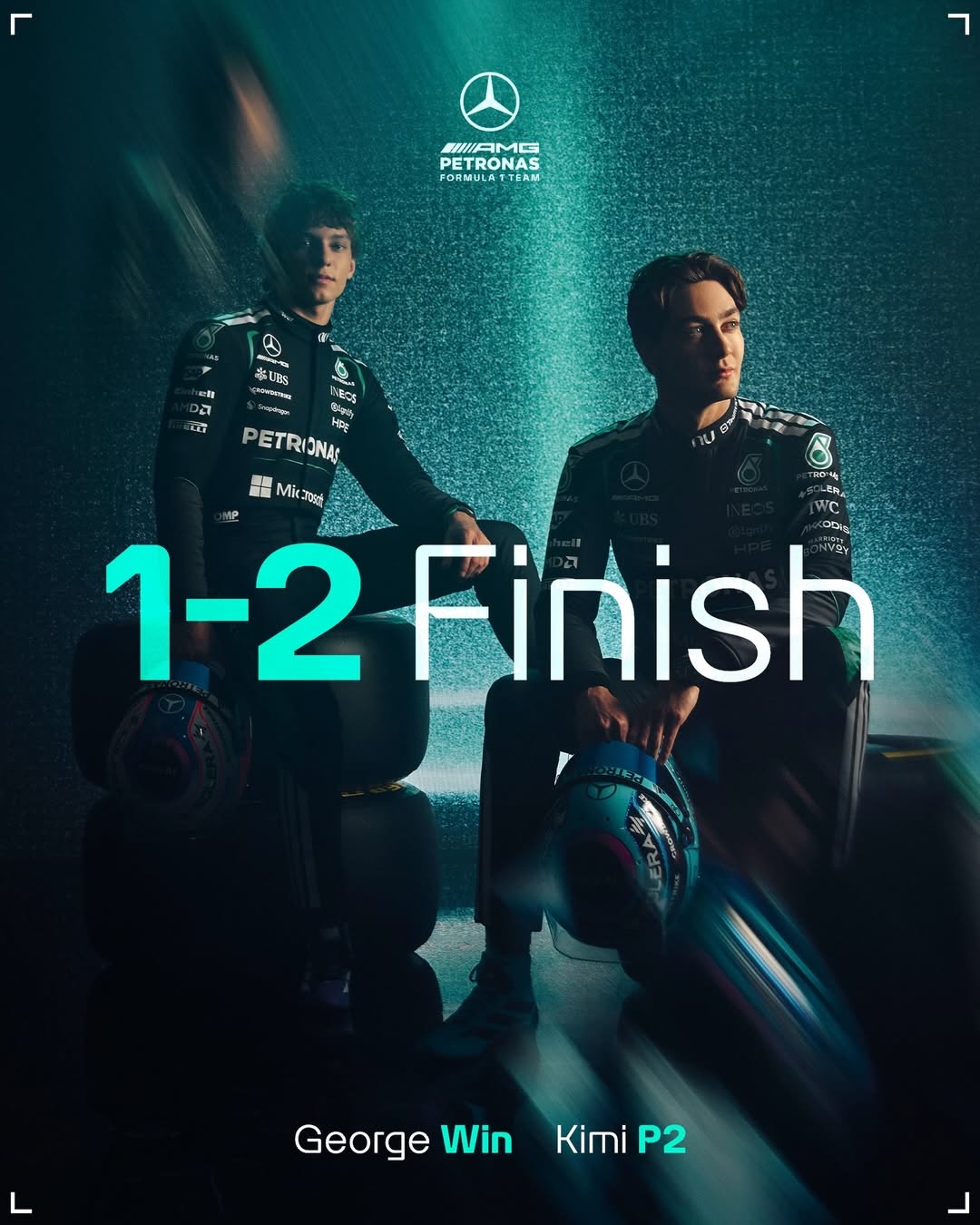 LE DOUBLÉ & LA MANIÈRE 👊 Quelle entame pour cette saison 2026 de Formule 1 ! Voir George Russell et le jeune Kimi Antonelli, nos deux talents 100% formés par l’Étoile, signer ce doublé à Melbourne. Mercedes-AMG PETRONAS Formula One Team prend officiellement la tête du classement des Constructeurs dès la première course.🥇 C’est cette mentalité de gagnant qu’on aime et qu’on défend chez SAGA Mercedes. 𝗘̂𝘁𝗲𝘀-𝘃𝗼𝘂𝘀 𝗽𝗿𝗲̂𝘁𝘀 𝗮̀ 𝘀𝘂𝗶𝘃𝗿𝗲 𝗰𝗲𝘁𝘁𝗲 𝗻𝗼𝘂𝘃𝗲𝗹𝗹𝗲 𝘀𝗮𝗶𝘀𝗼𝗻 𝗽𝗮𝗹𝗽𝗶𝘁𝗮𝗻𝘁𝗲 𝗮̀ 𝗻𝗼𝘀 𝗰𝗼̂𝘁𝗲́𝘀 ? 👇 Crédits : @mercedesamgf1 #SAGAMercedes #MercedesAMGF1 #F12026 #AusGP #F1