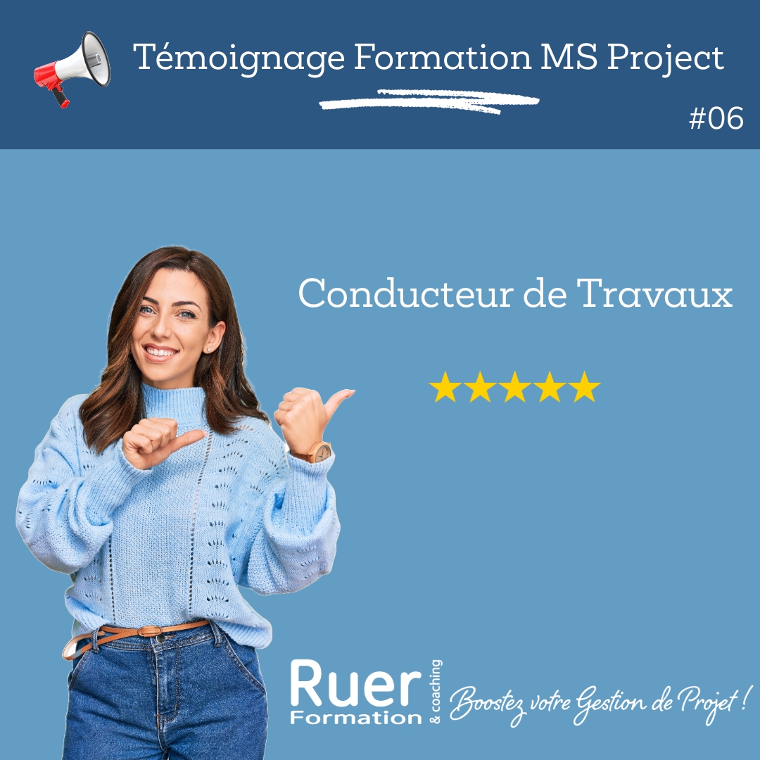 📢 Témoignage Formation MS Project 👇Chez Ruer Formation & Coaching, nous nous engageons à....